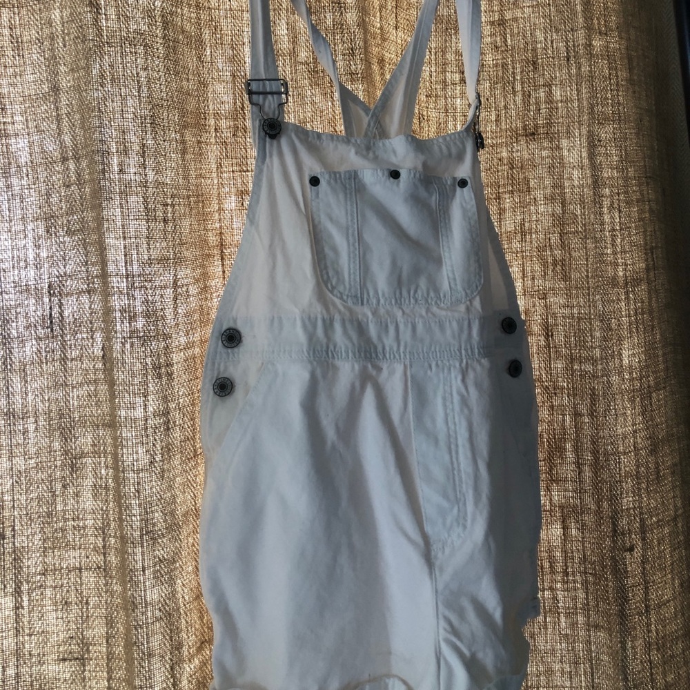 Brandy Melville white overalls